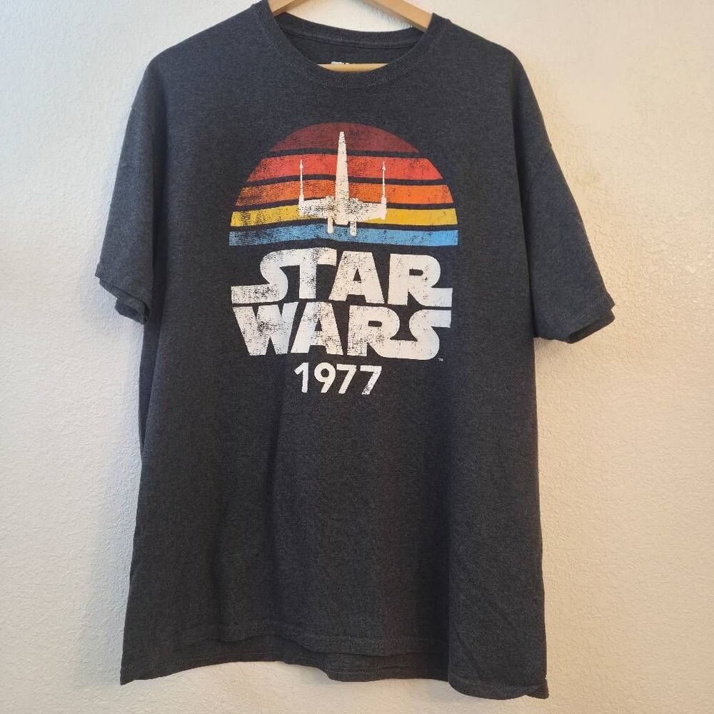 Star Wars X-Wing 1977 Men's T-shirt: XL: Retro 70s Vintage Inspired Sci-fi